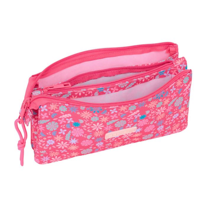 Portatodo Triple Safta Feeling Rosa 22 x 12 x 3 cm 2