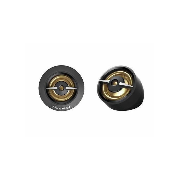 Pioneer TS-A301TW Tweeter de Coche - 450W Máx. / 100W Nom. 4Ω, Neodimio, Frecuencia 1.8-58000 Hz, Negro/Oro