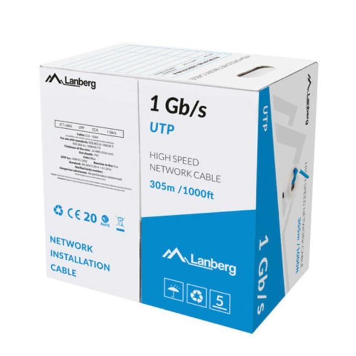 Cable Ethernet LAN Lanberg LCU6-10CC-0305-B 305 m Cable Ethernet LAN Lanberg LCU6-10CC-0305-B 305 m