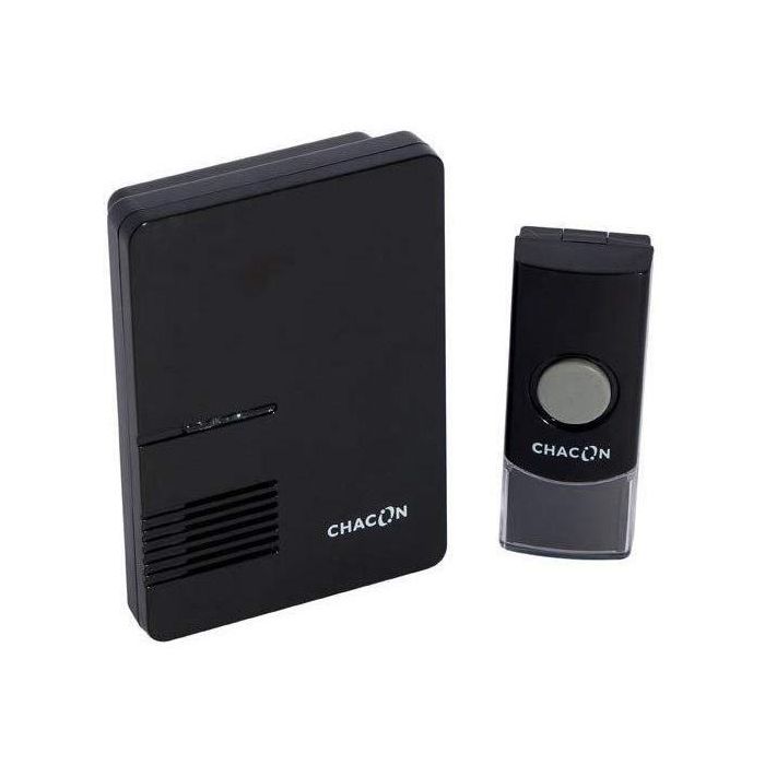 Chacon Timbre Inalámbrico para puerta, fácil de instalar, con amplio alcance de 80 metros y 32 melodías seleccionables. 1