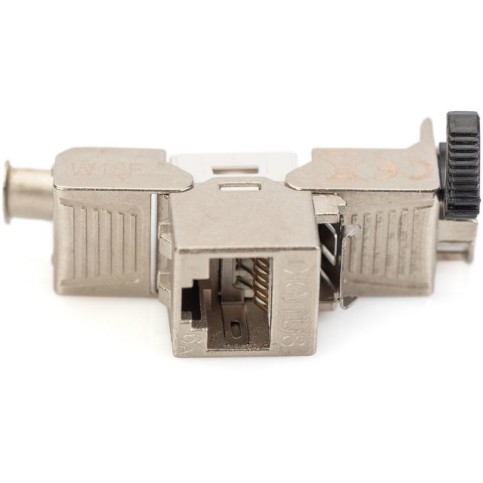 Digitus Módulo Keystone CAT 6A Apantallado RJ-45, Plano, Plata, para 10GBase-T, contact. Níquel/Dorado (Pack 24) 8