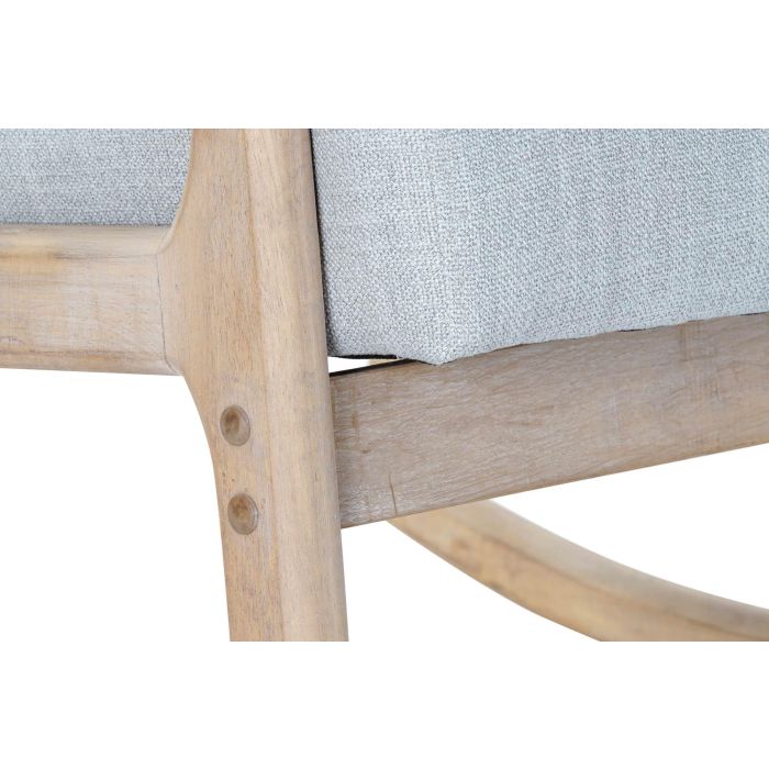 DKD Home Decor Mecedora Sixties Gris Claro Natural 88 x 78 x 66 cm 3
