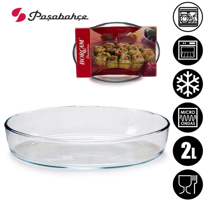 Bandeja Ovalada Pasabahce 2360ml - Vidrio Borosilicato 22x6x30.5cm, Apta Horno (6 Unidades) 3 Bandeja Ovalada Pasabahce 2360ml - Vidrio Borosilicato 22x6x30.5cm, Apta Horno (6 Unidades) 3
