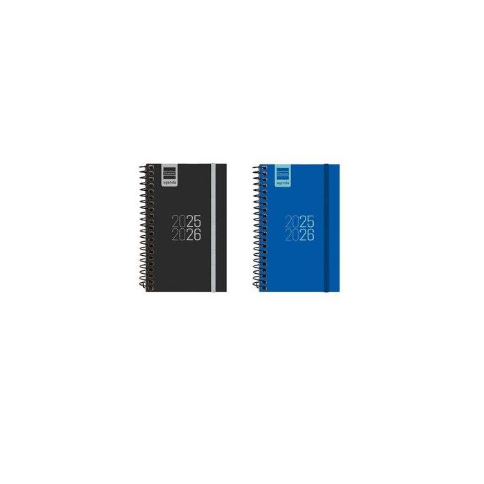 Agenda Escolar (2025-26) Finocam Espir Espiral Tapa Pp S/V Apais. E3 79X127 Con Goma Surtido Pack De 6