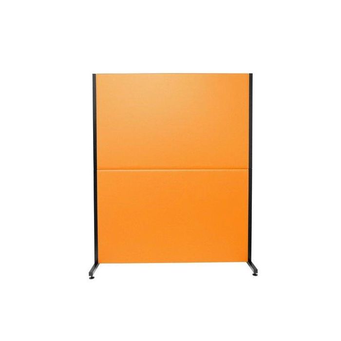 Biombo Piqueras Y Crespo Valdeganga Desmontable Tapizado Similpiel Naranja
