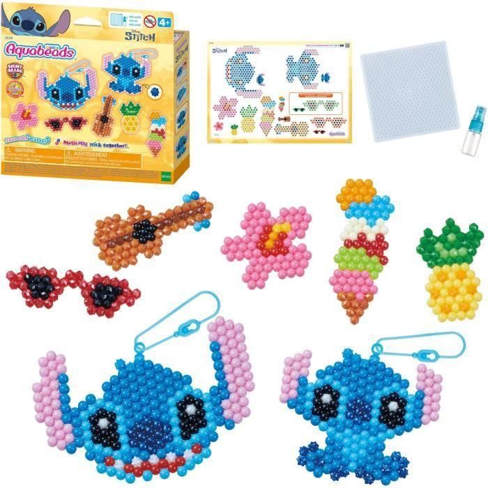 Aquabeads 35119 Kit Llaveros Stitch Disney para Niños +6 Años 2