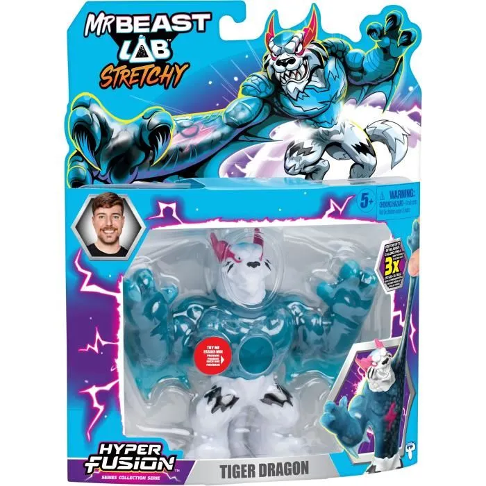 MrBeast Lab MRB0630996247990 Figura Elástica Goo Jit Zu Dragón Tigre 11 cm 2