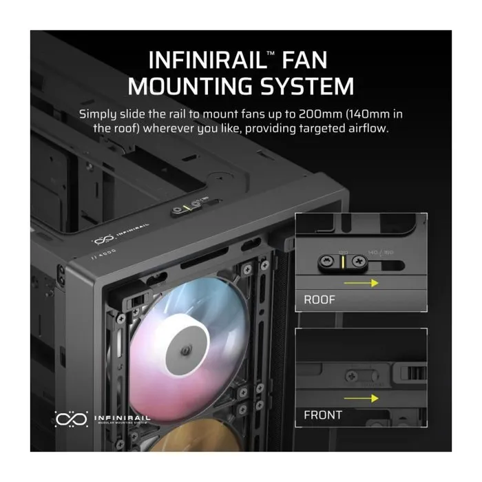 Corsair 4000D RS ARGB Midi Tower ATX Gaming Negro con Ventana Lateral Cristal Templado 4