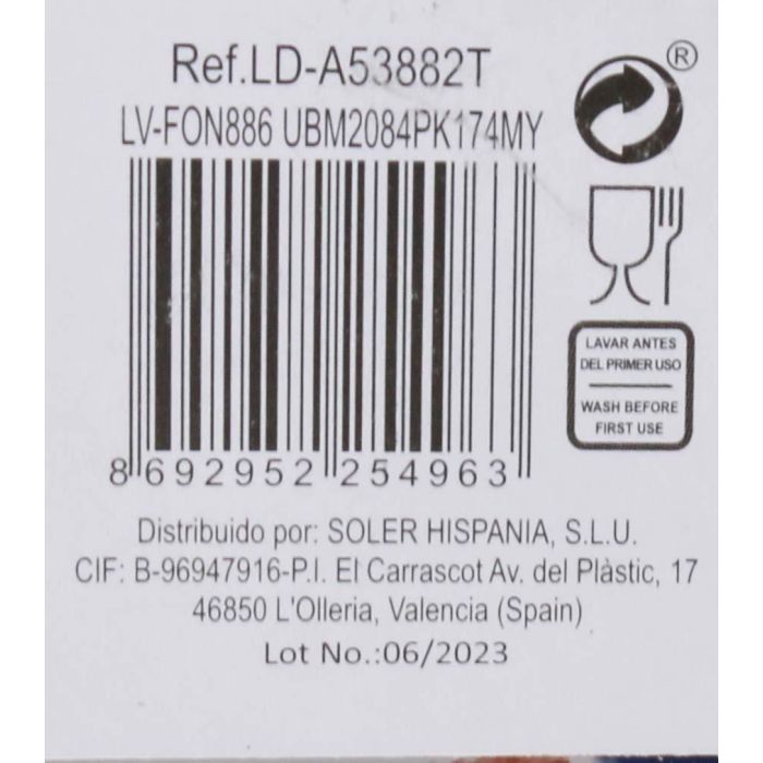 Lav Botella Decantador 1.2L Marvel, 8.7x9x26 cm (12 Unidades) 1