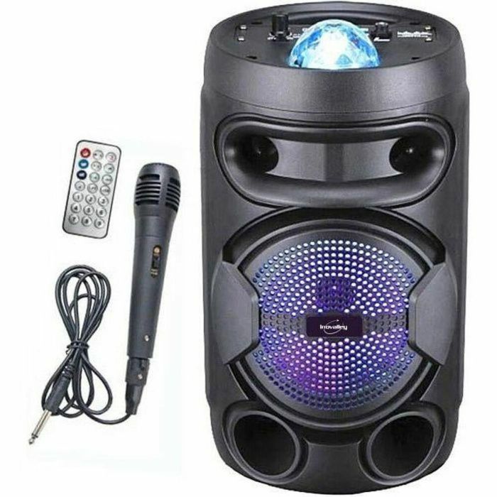 Inovalley KA02 BOWL Altavoz de Luz Bluetooth 400W con Función Karaoke, Bola LED Caleidoscopio, USB, Micro-SD y Micrófono Incluido 0 Inovalley KA02 BOWL Altavoz de Luz Bluetooth 400W con Función Karaoke, Bola LED Caleidoscopio, USB, Micro-SD y Micrófono Incluido 0