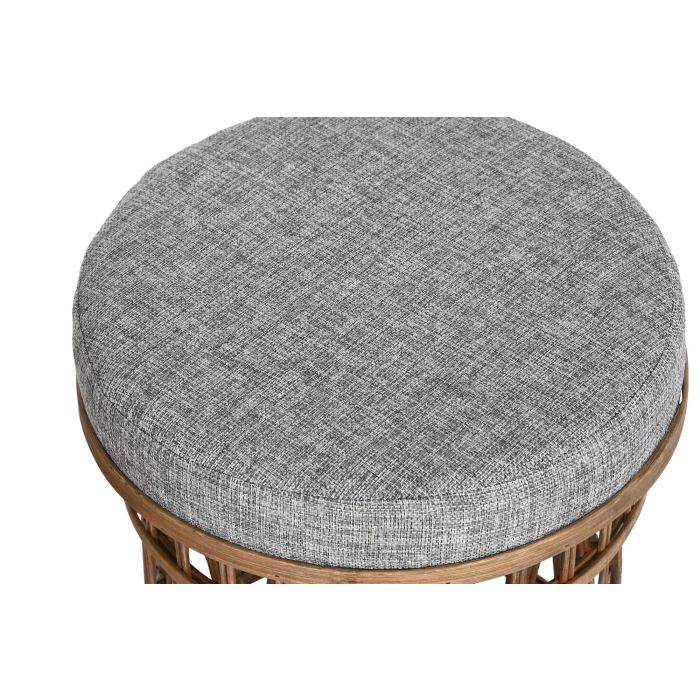 DKD Home Decor Reposapies Tropical 40 x 48 x 40 cm Set de 2 Bambu Poliester Marron Gris 1 DKD Home Decor Reposapies Tropical 40 x 48 x 40 cm Set de 2 Bambu Poliester Marron Gris 1