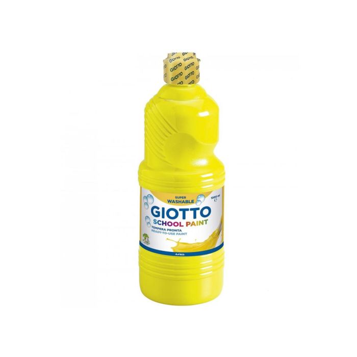 Tempera Liquida Giotto Escolar Lavable 1000 mL Amarillo 1