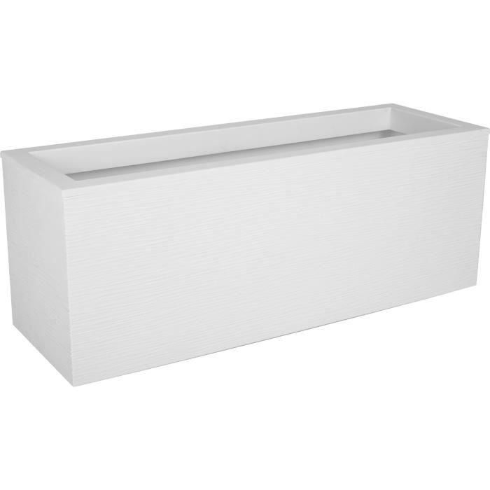 EDA PLASTIQUE Balconniere Graphit Up - 25 L - 59 x 19.5 x 22.8 cm - Blanco encalado EDA PLASTIQUE Balconniere Graphit Up - 25 L - 59 x 19.5 x 22.8 cm - Blanco encalado
