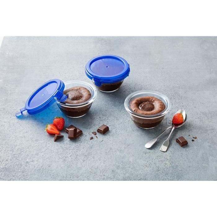 Juego de 5 mini cuencos - PYREX - Cook & Go - Vidrio - Redondos - Tapa antigoteo - 0,2 L 5 Juego de 5 mini cuencos - PYREX - Cook & Go - Vidrio - Redondos - Tapa antigoteo - 0,2 L 5