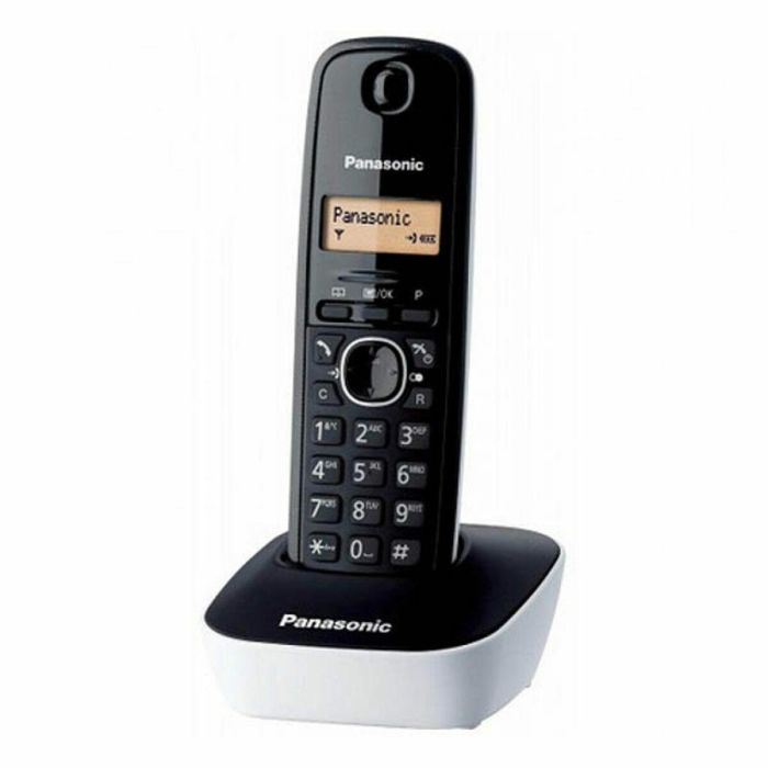 Panasonic KX-TG1611 Teléfono Inalámbrico DECT con Identificador de Llamada, Agenda 50 Números, Pantalla LCD Ámbar, Negro/Blanco Panasonic KX-TG1611 Teléfono Inalámbrico DECT con Identificador de Llamada, Agenda 50 Números, Pantalla LCD Ámbar, Negro/Blanco