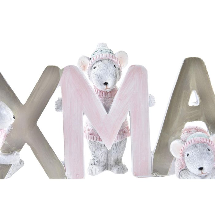 DKD Home Decor Figura Decorativa Navideña Fantasía Mágica de Resina en Tonos Rosa, Plateado y Blanco, Dimensiones 21.5x7.5x8 cm 1 DKD Home Decor Figura Decorativa Navideña Fantasía Mágica de Resina en Tonos Rosa, Plateado y Blanco, Dimensiones 21.5x7.5x8 cm 1