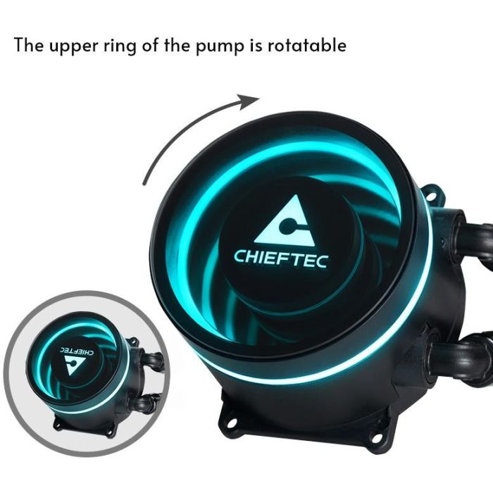 K Cooler Wasserkühlung Chieftec Iceberg 360 RGB multi Cooler | 1700| 1200| 1150| 1151| 1155| 1156| 1851| AM5/4/3+/2+/2 4