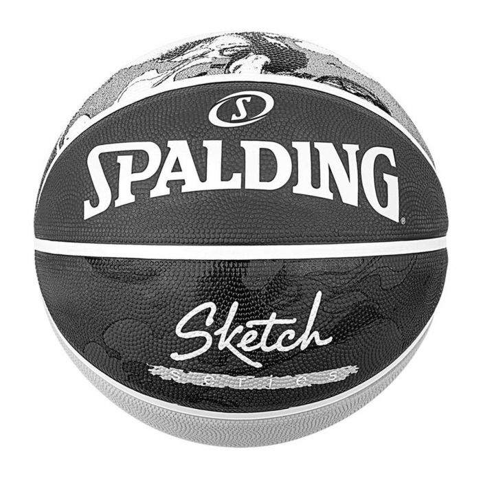 Balón de Baloncesto Spalding Sketch Dribble Negro Caucho (Talla 7) Balón de Baloncesto Spalding Sketch Dribble Negro Caucho (Talla 7)