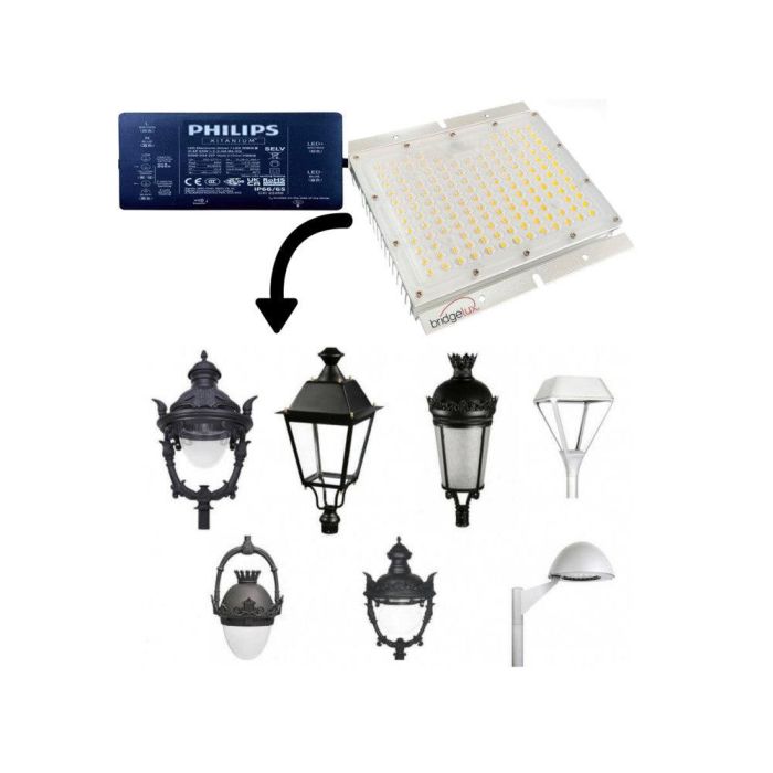 Módulo Óptico LED 65W 11700Lm 4000ºK Bridgelux IP67 50000H Regulable/Programable Philips XITANIUM [ILP-LM65W-PHP-W] 2
