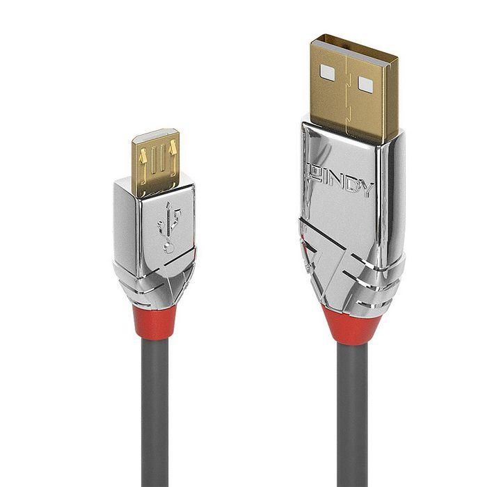Lindy Cromo Line Cable USB 2.0 Tipo A a Micro-B 5m, Alto Rendimiento 480Mbps, Doble Blindaje, Conectores Oro 0 Lindy Cromo Line Cable USB 2.0 Tipo A a Micro-B 5m, Alto Rendimiento 480Mbps, Doble Blindaje, Conectores Oro 0