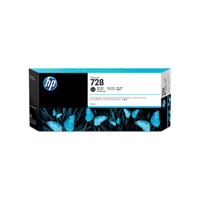 HP F9J68A Cartucho de tinta DesignJet 728 Negro Mate 300ml para HP DesignJet T730, T830