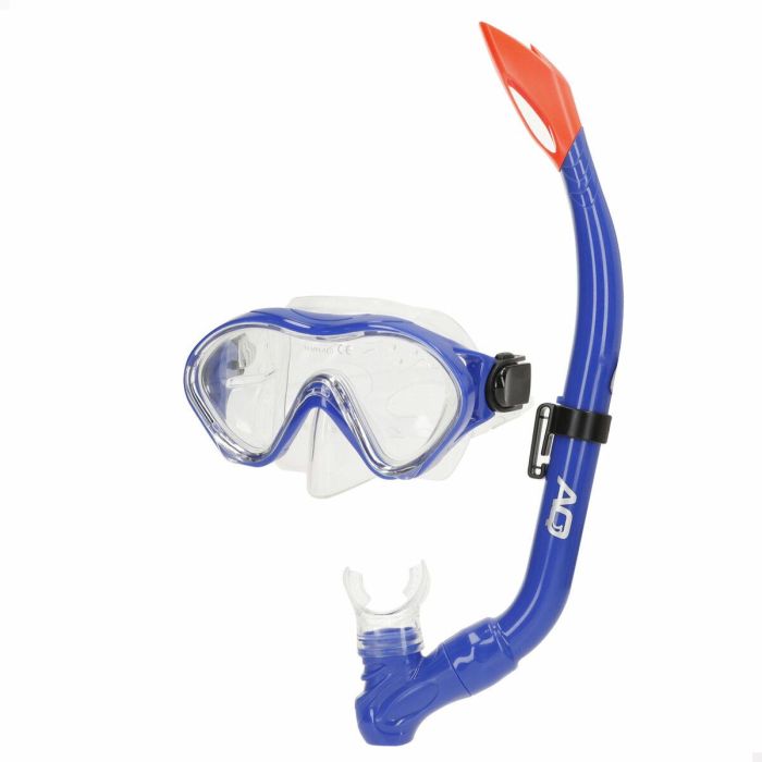 Gafas de Buceo con Tubo AquaSport Azul Rosa (6 Unidades) 6 Gafas de Buceo con Tubo AquaSport Azul Rosa (6 Unidades) 6