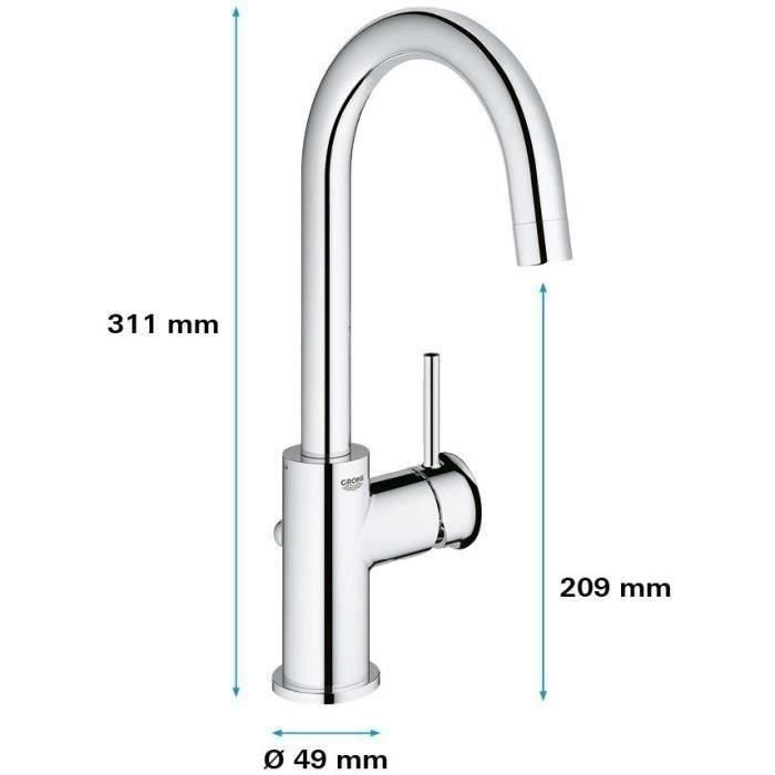 GROHE - Mezclador monomando de lavabo - Tamaño L 4 GROHE - Mezclador monomando de lavabo - Tamaño L 4