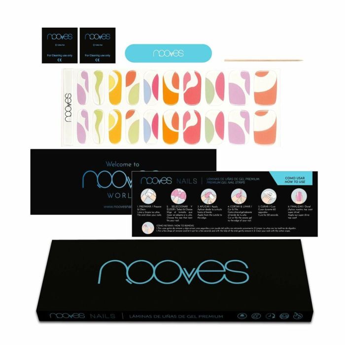 Nooves Láminas de Uñas de Gel Semi Curadas Autoadhesivas Manicura Larga Duración Premium Glam #Paradise, 20 Unidades 1 Nooves Láminas de Uñas de Gel Semi Curadas Autoadhesivas Manicura Larga Duración Premium Glam #Paradise, 20 Unidades 1
