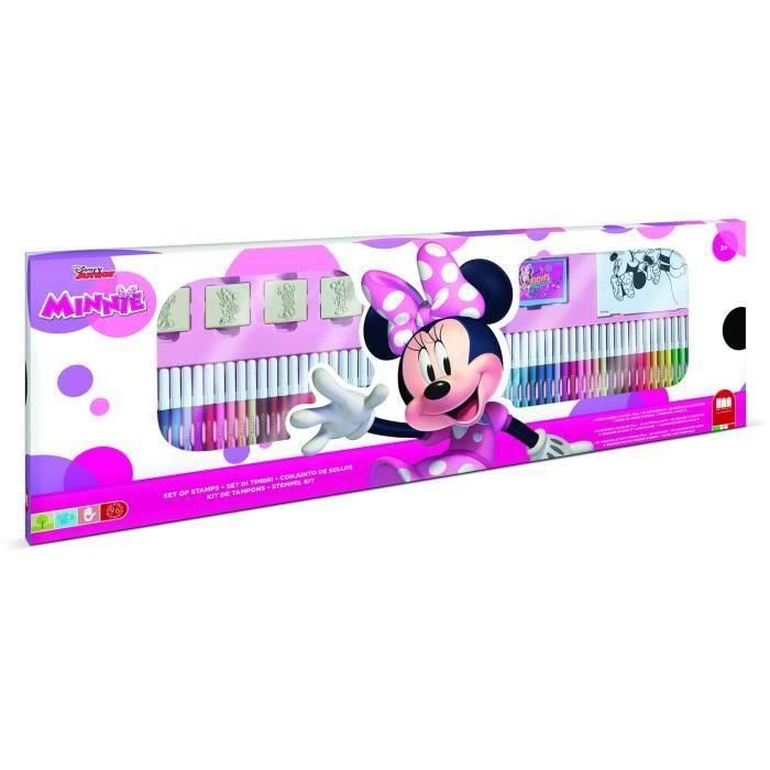 Caja para colorear - MULTIPRINT - 18866 - 60 rotuladores 4 sellos Minnie