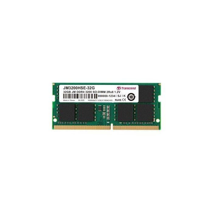 Transcend JM3200HSE-32G Memoria RAM DDR4 32GB (2x16GB) SO-DIMM 260-Pin 3200MHz CL22 para Portátiles Transcend JM3200HSE-32G Memoria RAM DDR4 32GB (2x16GB) SO-DIMM 260-Pin 3200MHz CL22 para Portátiles