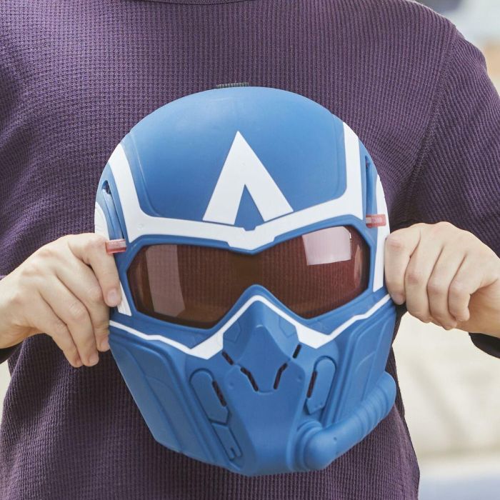 Hasbro Máscara Marvel Vengadores Capitán América de Juego de Rol con Lentes Abatibles para Niños +5 Años Película Brave New World 10