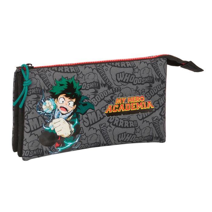 Bolso Escolar Portatodo Safta Triple My Hero Academia 30x220x120 mm