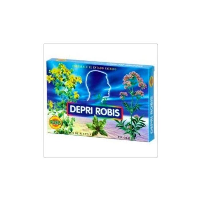 ROBIS Depri Robis 30 Comprimidos - Antidepresivo y Ansiolítico con Hipérico y Valeriana para Estrés y Fatiga