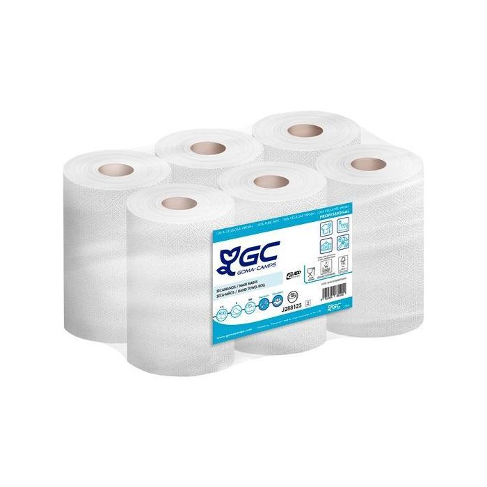 Gc Secamanos Mini-Multiuso 2 Capas Add System 200-60 Fsc Saco De 6 Rollos Celulosa Virgen Gc Secamanos Mini-Multiuso 2 Capas Add System 200-60 Fsc Saco De 6 Rollos Celulosa Virgen