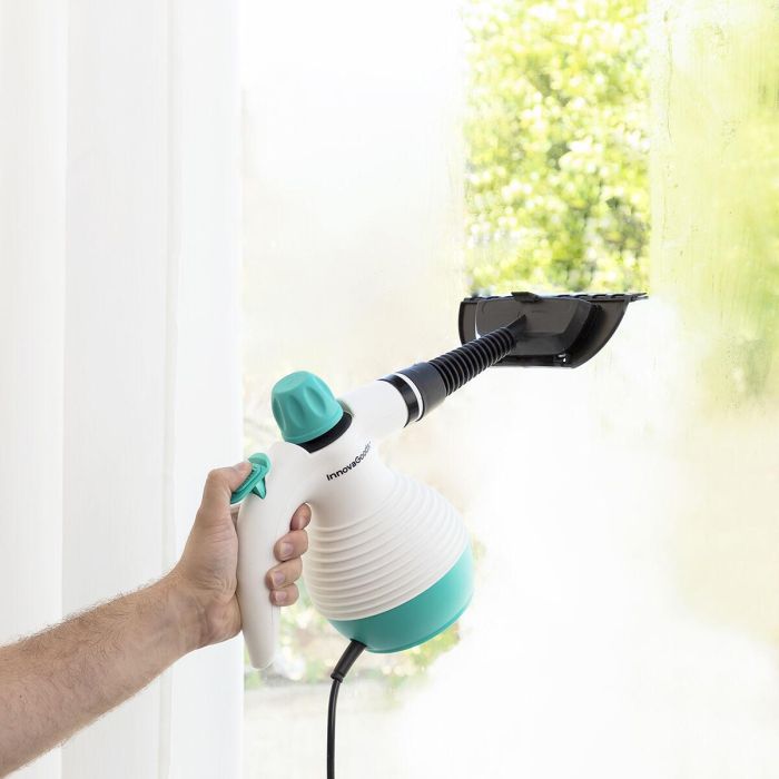 Vaporeta de Mano Multiusos con Accesorios 9 en 1 Steany InnovaGoods 0,35 L 3 Bar 1000W 9 Vaporeta de Mano Multiusos con Accesorios 9 en 1 Steany InnovaGoods 0,35 L 3 Bar 1000W 9