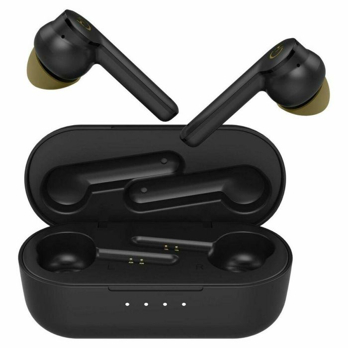 Hiditec INT010007 Auriculares In-ear True Wireless Vesta Bluetooth 5.0 IPX5 Baja Latencia 24h Autonomía Control Táctil Negros 90s LE 1