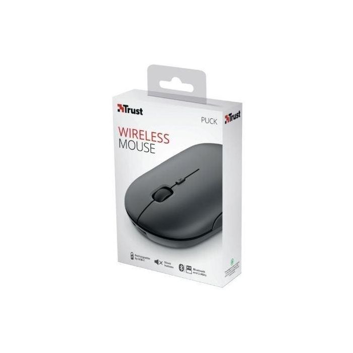 Trust Ratón Puck Inalámbrico 800-1200-1600 Dpi Ultrafino Ambidiestro Recargable Negro 4 Trust Ratón Puck Inalámbrico 800-1200-1600 Dpi Ultrafino Ambidiestro Recargable Negro 4