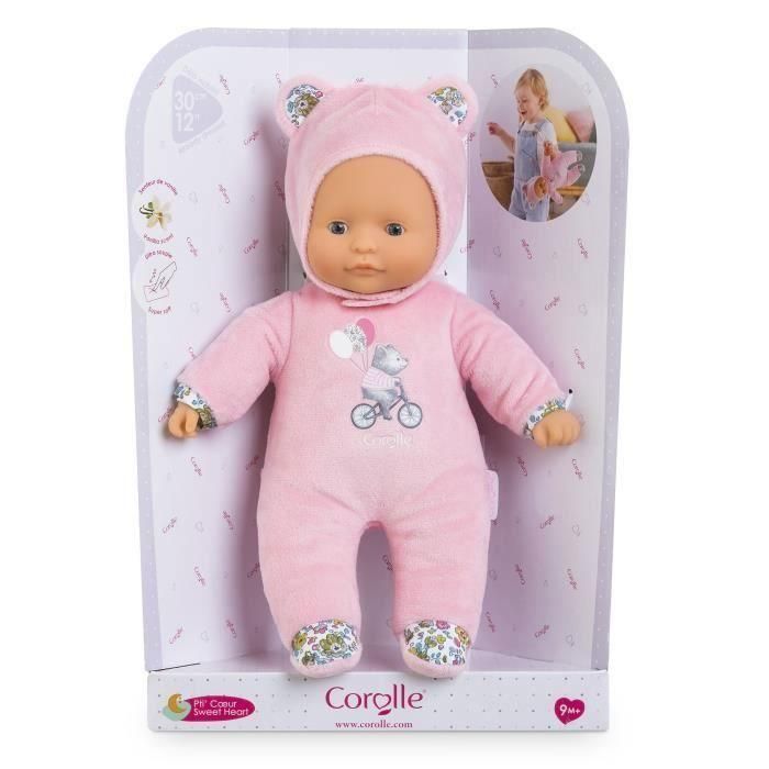 Muñeco Oso Pti' Corazón Rosa - COROLLE - 30cm - Rosa - A partir de 9 meses 1 Muñeco Oso Pti' Corazón Rosa - COROLLE - 30cm - Rosa - A partir de 9 meses 1