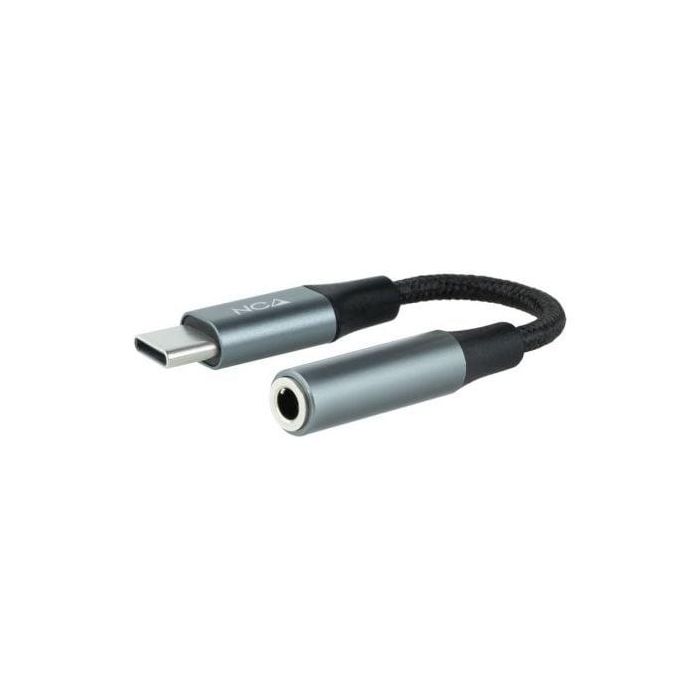Adaptador USB-C a Jack 3.5 mm NANOCABLE 10.24.1204 11 cm Gris Adaptador USB-C a Jack 3.5 mm NANOCABLE 10.24.1204 11 cm Gris