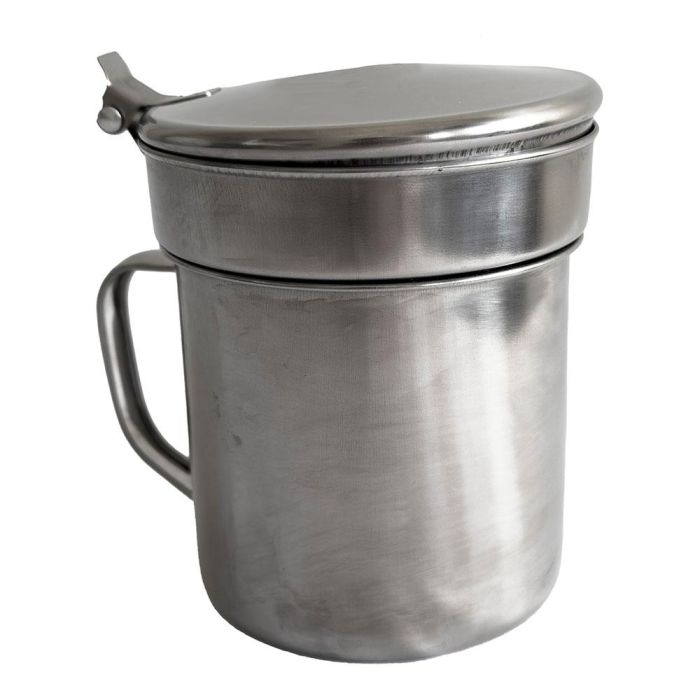 Fackelmann Profesional Grasera de Aceite Acero Inoxidable 500 ml Ø9 cm - Apta Lavavajillas con Acabado Espejo
