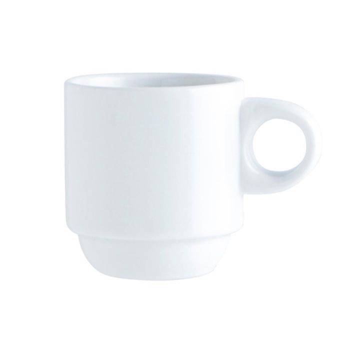 Quid Taza de Porcelana Basic Blanca 8 cL, 1 pieza, Acabado Liso, Apta Lavavajillas y Microondas, Alta Resistencia 0 Quid Taza de Porcelana Basic Blanca 8 cL, 1 pieza, Acabado Liso, Apta Lavavajillas y Microondas, Alta Resistencia 0