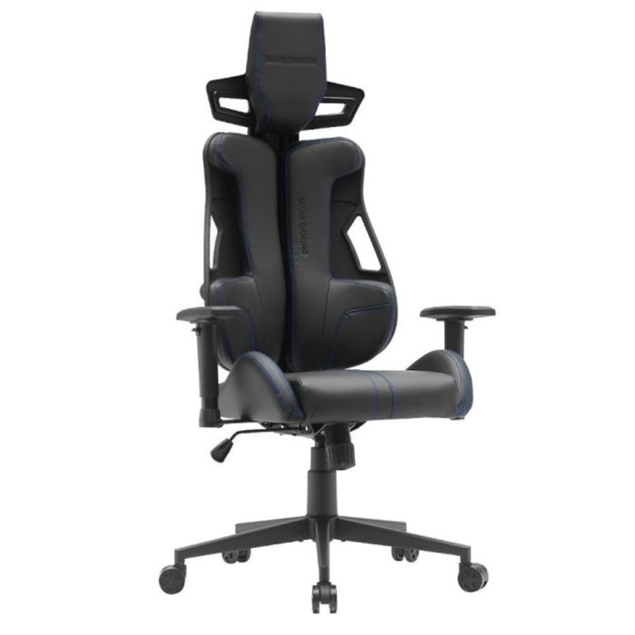 Mars Gaming Silla Ergonómica MGC-ELITE Negra Cuero PU Asiento y Respaldo Espuma Alta Densidad Ruedas XL Soporta 150kg