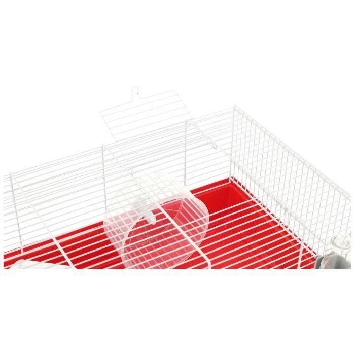 Jaula para hámster - Una rueda, un comedero, una casita, un bebedero - FERPLAST 4 Jaula para hámster - Una rueda, un comedero, una casita, un bebedero - FERPLAST 4
