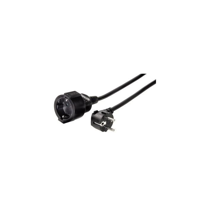 HAMA Cable extension Schucko 5m Negro