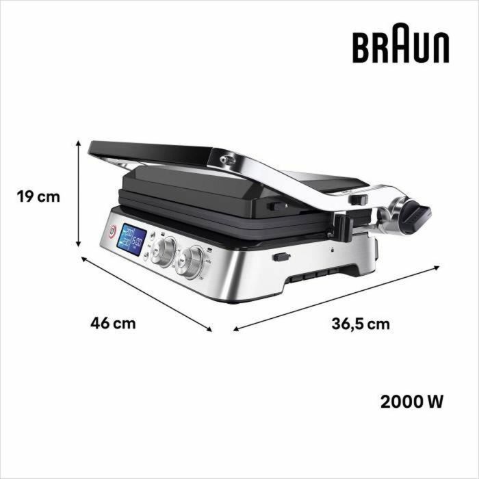 Braun BRA1744095622160 Parrilla Multifunción Multi Grill 9 2000W con 3 Posiciones de Calentamiento Negro/Acero 1 Braun BRA1744095622160 Parrilla Multifunción Multi Grill 9 2000W con 3 Posiciones de Calentamiento Negro/Acero 1