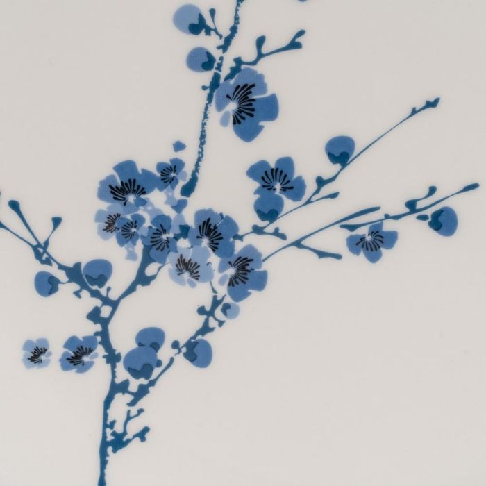Plato Llano Oriental Blanco-Azul 26,50 X 26,50 cm