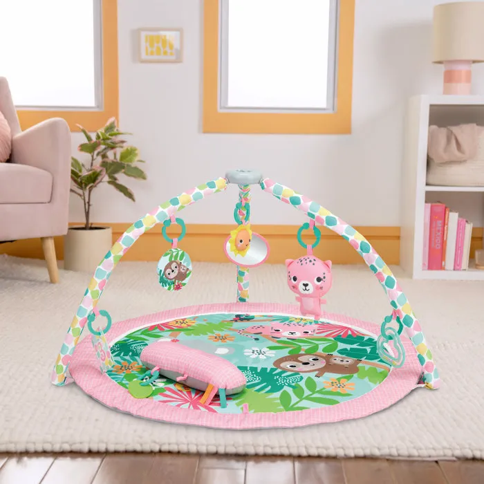 Bright Starts Tapete de juego plegable POP 'N Wiggle Rosy Rainforest BRI17556
