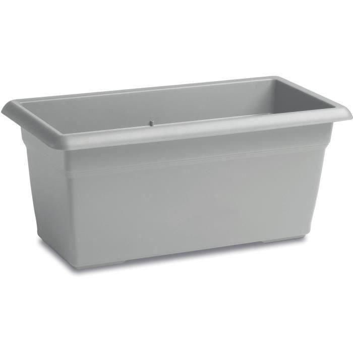 Bin de flores rectangular de Mediterraneo - 60L - 80 cm - PMMASTICS - Stone Grey Bin de flores rectangular de Mediterraneo - 60L - 80 cm - PMMASTICS - Stone Grey