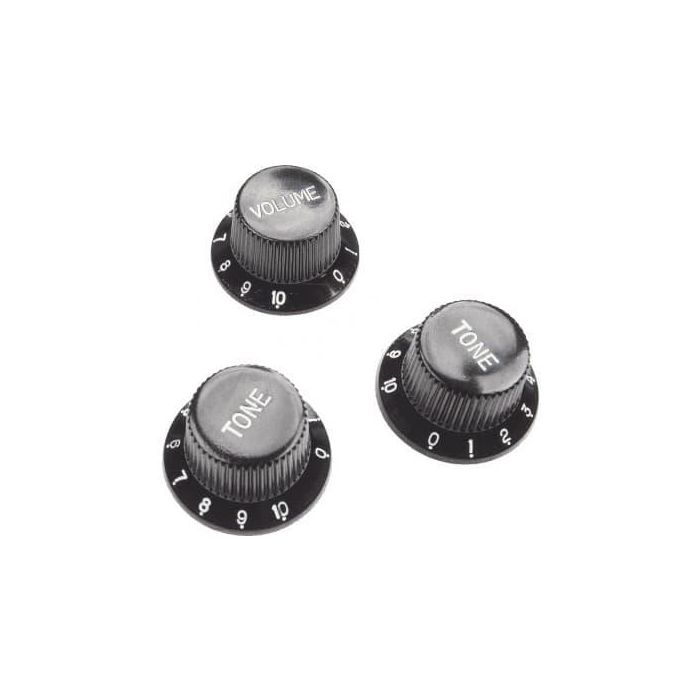 Set Botonera Para Stratocaster (Volumen + 2 Tono) - Negro