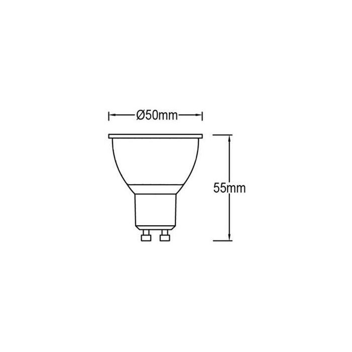 Lámpara Led Dicroica Gu10 De 5W 2700K Pack De 4 PANASONIC-PANALIGHT LDRHV7L27WG102EPL-ECO-4x 2